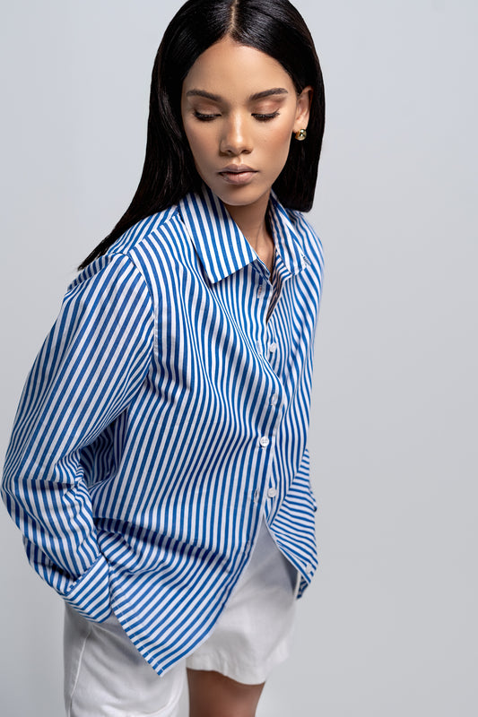 Petite Riviera Stripe Shirt