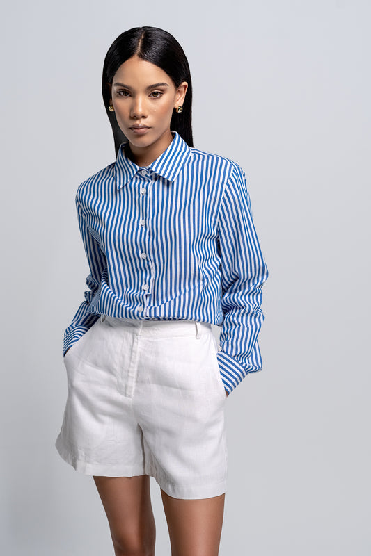 B- White Linen Shorts | Pre-order