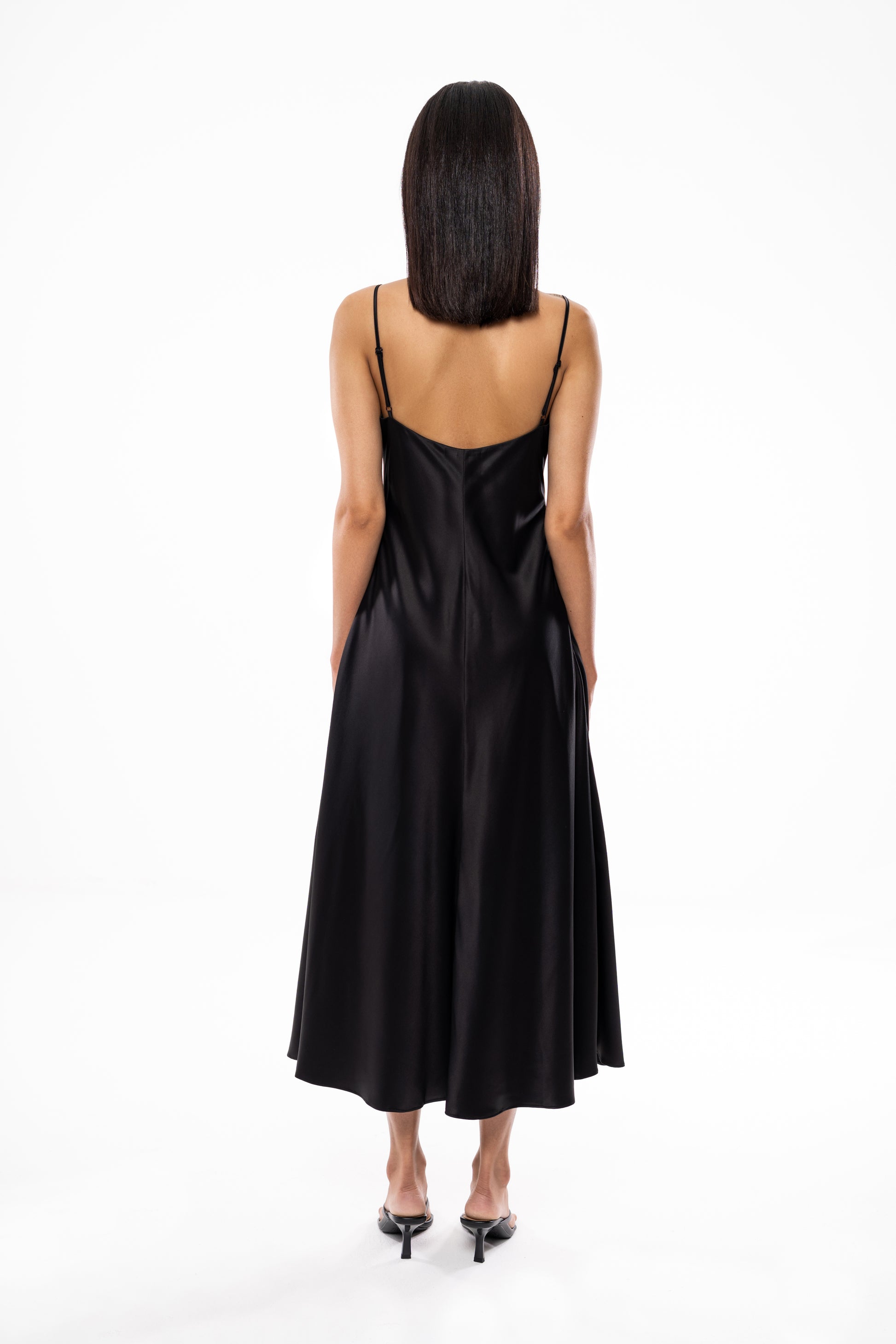 Black Silk Slip Dress – House of Arti