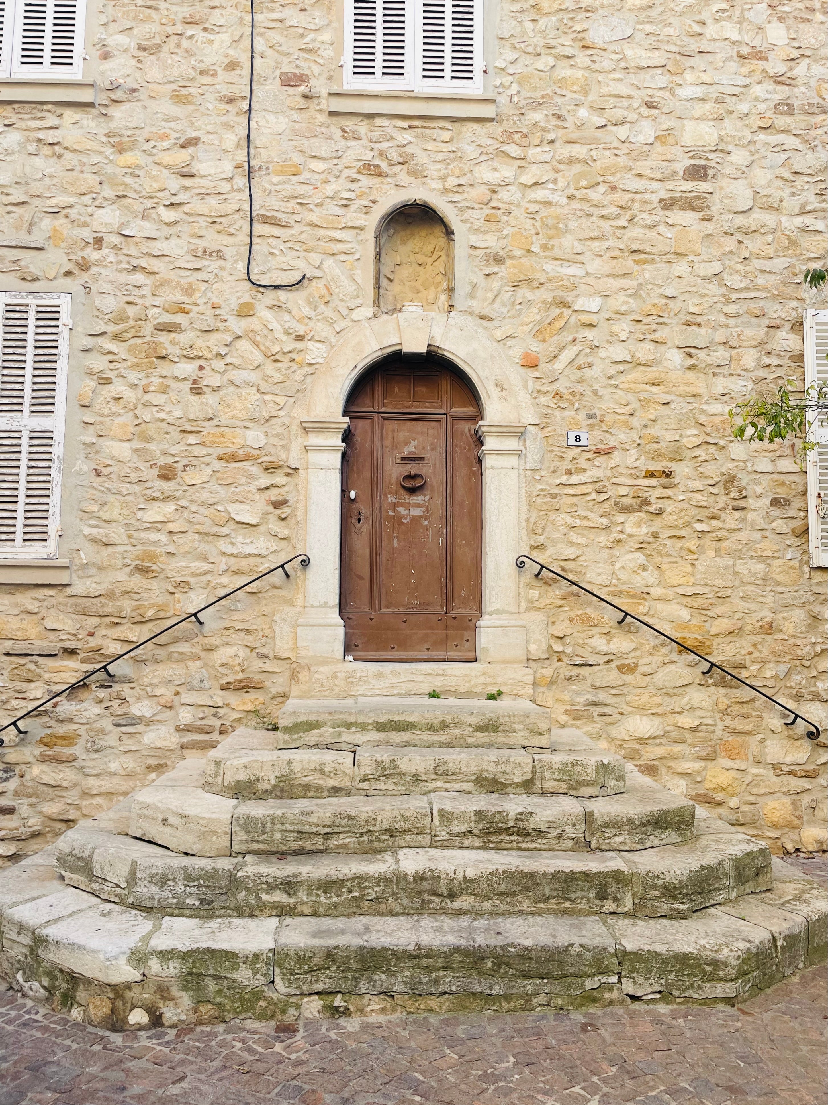 A wall of a medieval castle in the South of France
